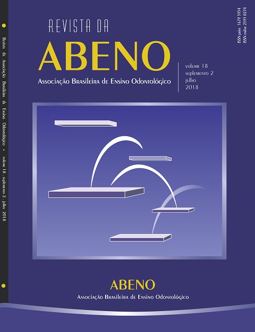 					Ver Vol. 18 (2018): Suplemento 2 - Documento orientador da ABENO para qualidade dos cursos de graduação em Odontologia
				